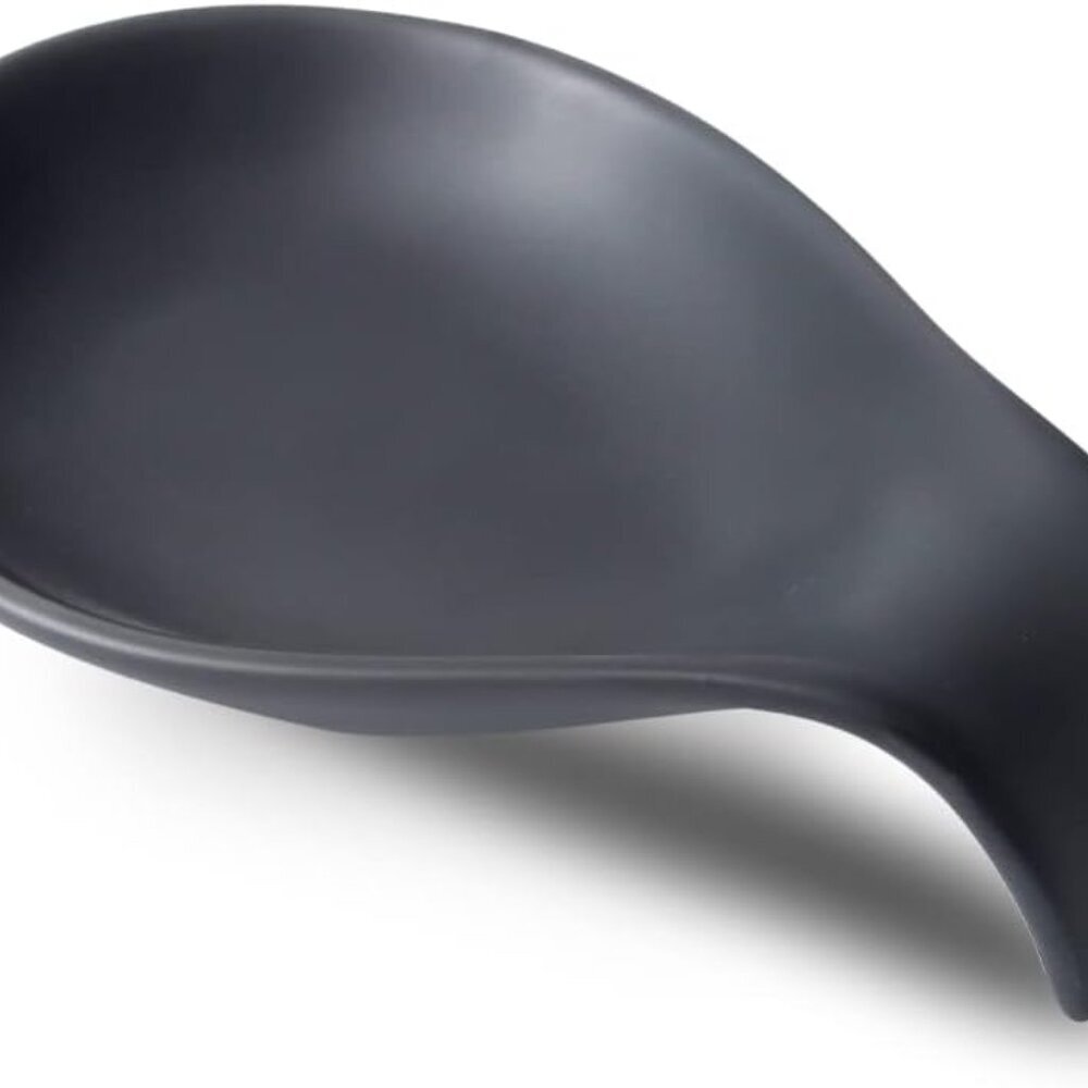 Ceramic Spoon Rest: 4 Inch Stable Utensil Rest - Heat Resistant Spoon Holder for